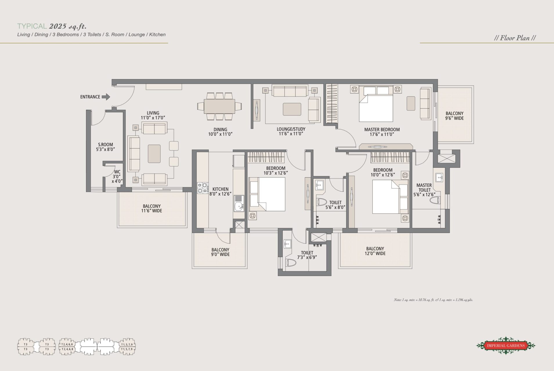 Emaar Imperial Gardens Floor Plan